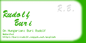 rudolf buri business card